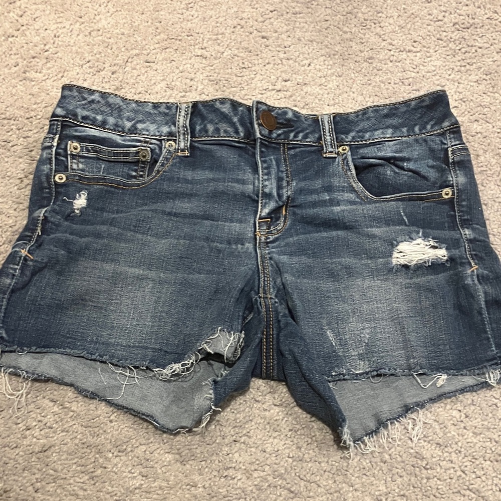 American Eagle Super Stretch Distressed Denim Shorts